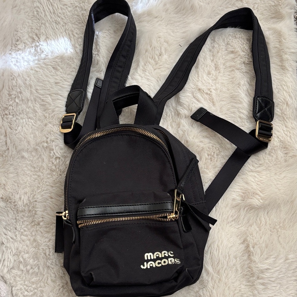 Marc Jacobs Black and Gold Backpack
